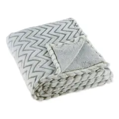 DII&reg; Sage Chevron Plush Throw