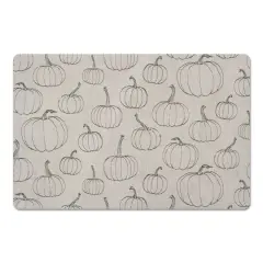 Green Pumpkin Pattern Floor Mat