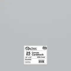 PA Paper&trade; Accents 12" x 12" 80lb. Canvas Cardstock Paper, 25 Sheets Dovetail