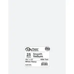 PA Paper&trade; Accents White Heavy 40lb. Smooth Vellum Paper Pad, 8.5" x 11"