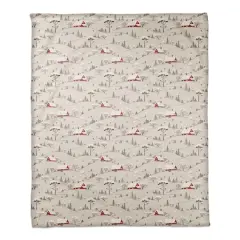 Snowy Village 50x60 Coral Fleece Blanket