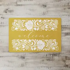 Folk Floral Border 27" x 18" Floor Mat