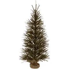 4ft. Unlit Medium Warsaw Twig Artificial Christmas Tree in Burlap Base