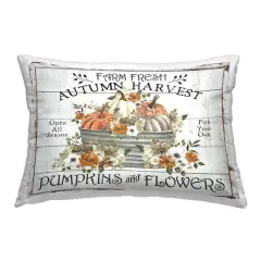 Stupell Industries Farm Fresh Harvest Pumpkin Decorative Printed Throw Pillow