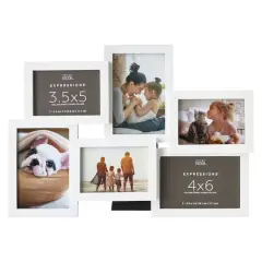 Expressions&trade; 6 Opening White Collage Frame by Studio D&eacute;cor&reg;
