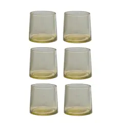 Hello Honey&reg; 6oz. Chartreuse Modern Drinking Glass Set