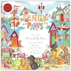 Craft Consortium Sandy Paws Double-Sided Paper Pad, 6" x 6"