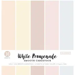 Colorbok&reg; White Promenade Smooth Cardstock Paper Pad, 12" x 12"