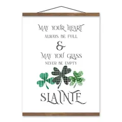Slainte 16" x 20" Teak Hanging Canvas