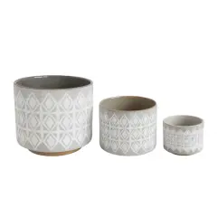Hello Honey&reg; Gray & White Stoneware Pots Set