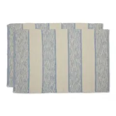 DII&reg; Stonewash Blue Variegated Stripe Recycled Yarn Rug Set, 2ft. x 3ft.