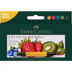 Faber-Castell&reg; Pitt Artist Pen&reg; Dual Markers Basic Tones
