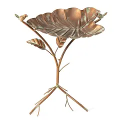 Glitzhome&reg; 19.5" Multi-Functional Faux Copper Patina Finish Bird Feeder