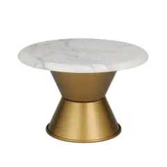 White Glam Cake Stand, 10" x 10" x 6"
