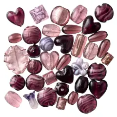 Mixed Lampwork Glass Craft Beads by Bead Landing&trade; Purple