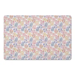 Colorful Floral Easter Eggs 18" x 27" Floor Mat