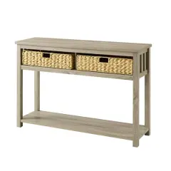 Walker Edison Driftwood Mission Storage Entry Table