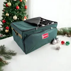 TreeKeeper 72ct. 4" Christmas Ornament Storage Box with Front Pocket