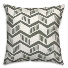 Chevron Indoor/Outdoor Pillow Sage