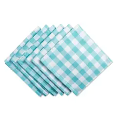 DII&reg; Checkers Dinner Napkins, 6ct. Aqua
