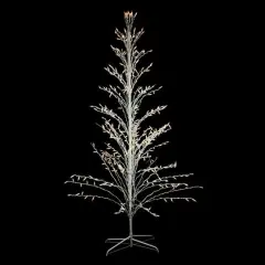 4ft. Pre-Lit White Cascade Twig Outdoor Artificial Christmas Tree, Clear Lights