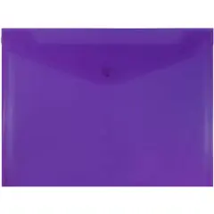 JAM Paper 9.75" x 13" Plastic Snap Closure Envelopes, 12ct. Purple