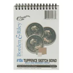 Borden & Riley&reg; No.15 Tuppence Spiral Bound Sketch Bond Pad