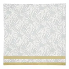 Coral & Stripe Cotton Twill Napkin White/Yellow/Blue