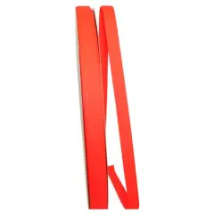 JAM Paper 3/8" Grosgrain Texture Ribbon Neon Orange