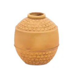 8" Bubbled Terra Cotta Vase