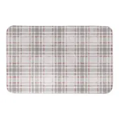 Designs Direct Holiday Gray Plaid Bath Mat, 34" x 21"