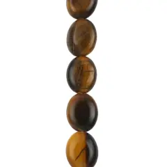 Yellow Tigereye Oval Beads, 10mm by Bead Landing&trade;
