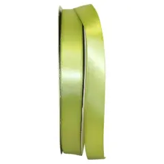 JAM Paper 7/8" x 100yd. Double Face Satin Ribbon Green Grass