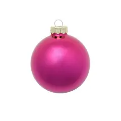 Whitehurst 12 Pack 2.75" Shiny Glass Ball Ornament Raspberry Shiny