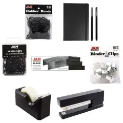 JAM Paper Complete Desk Kit Black