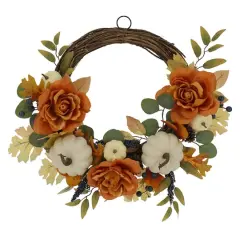 24" Peony & Pumpkin Wreath by Ashland&reg;