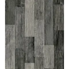 RoomMates Black Weathered Wood Plank Peel & Stick Wallpaper