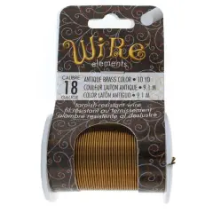 The Beadsmith&reg; Wire&trade; Elements 18 Gauge Tarnish-Resistant Wire Antique Brass