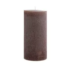 Hello Honey&reg; 3" x 6" Leather Unscented Pleated Pillar Candle