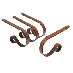 Original MantleClip&reg; Brushed Copper Stocking Holders, 4ct.