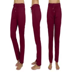 Galaxy by Harvic Women's Loose Fit Classic Lounge Pants Burgundy