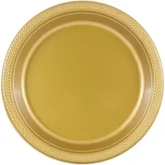 JAM Paper 7" Plastic Party Plates, 20ct. Gold