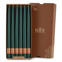 Root Candles 12" Unscented Taper Candles, 12ct. Dark Green