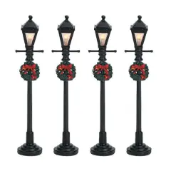 Lemax&reg; Gas Lantern Street Lamps, 4ct.