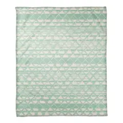 Blue Tribal Fleece Throw Blanket