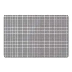 White Lines on Gray Floor Mat