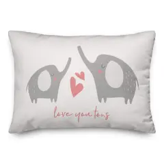 Elephant Love Throw Pillow