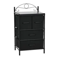 Household Essentials Victoria 32" 4-Drawer Dresser Black
