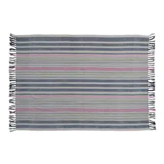 Hello Honey&reg; Multicolor Stripes & Fringe Throw Blanket