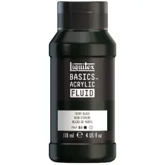 Liquitex&reg; BASICS&reg; Acrylic Fluid, 4oz. Ivory Black